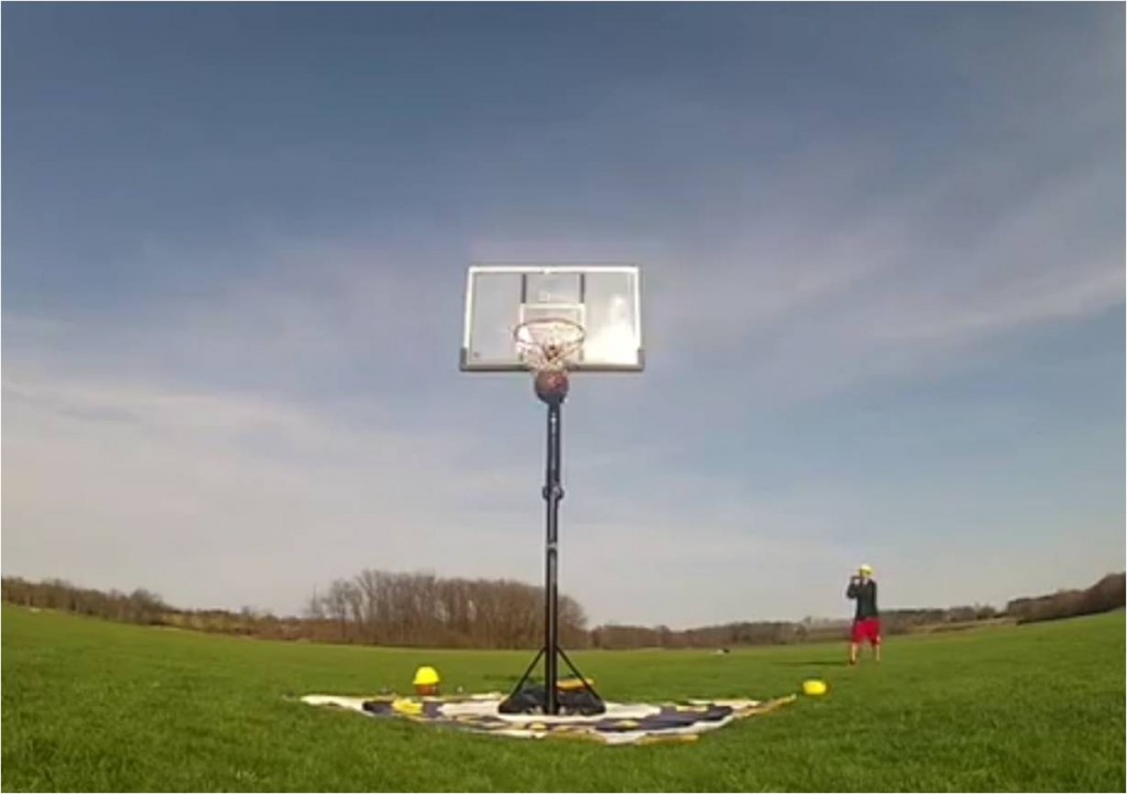 Basketball team makes trick shot from Goodyear blimp The LighterThanAir Society