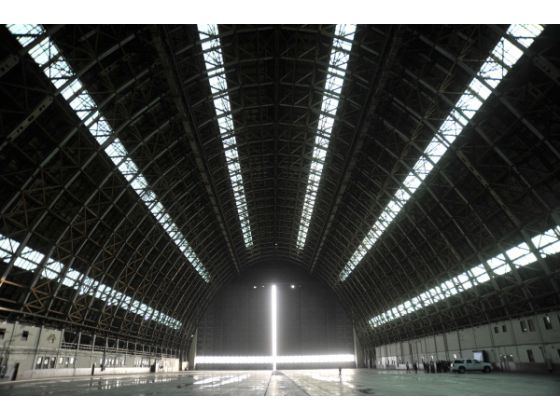 The north hanger,one of the largest standing wooden structures in the world is slated to for special events. 2011 Photo: Jeff Antenore OC Register