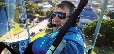 Haimo Wendelstein of Germany, airship pilot Photo: Bayer AG
