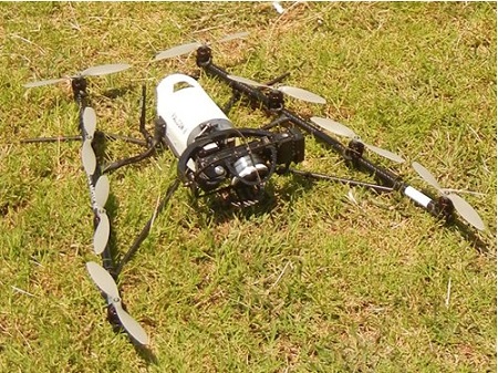 Images taken by the cameras attached to this unmanned aerial vehicles (UAV) can identify healthy versus stressed plants. 