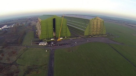 Cardington's hangars were built for Britain's early 20th Century airships. Source: BBC.com