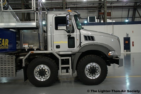 The truck has dual steering front axles. They also provide traction while the truck is in first gear.