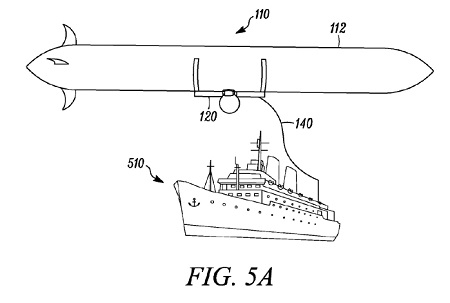 Drone tethered to a boat Source: US Patent US 9,045,218 B2 