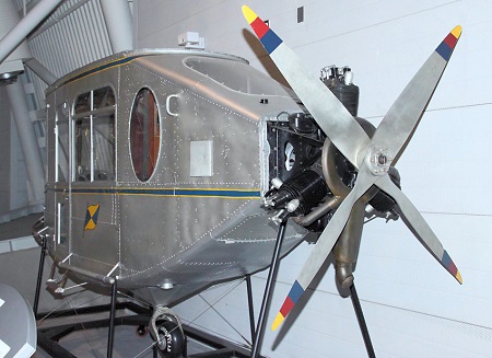 Aft view of the gondola of the Pilgrim on display at the Smithsonian’s Steven F. Udvar-Hazy Center in Chantilly, VA Photo courtesy of bredow-web.de. 