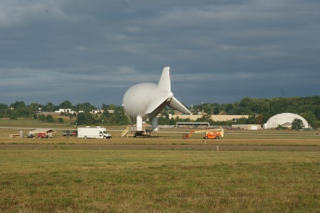 Th LM Aerostat moored on the grounds of the Akron Fulton Airport. Photo: © Alvaro Bellon