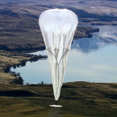 A Loon balloon during an earlier test of the technology. Image: TechnologyReview.com